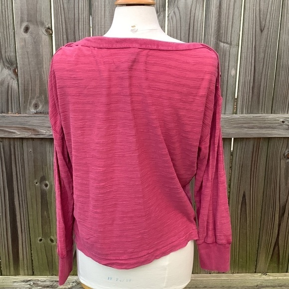 Anthropologie Boat Neck Long Dolman Sleeve textured top, size XS - Picture 3 of 5